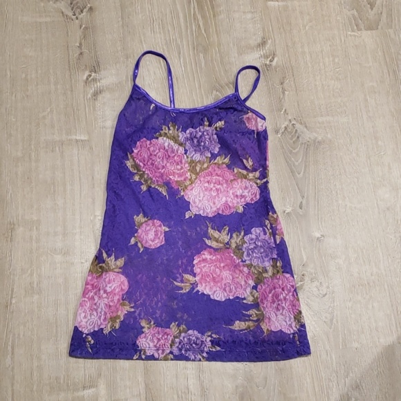 Charlotte Russe Tops - Lace Floral Tank Top